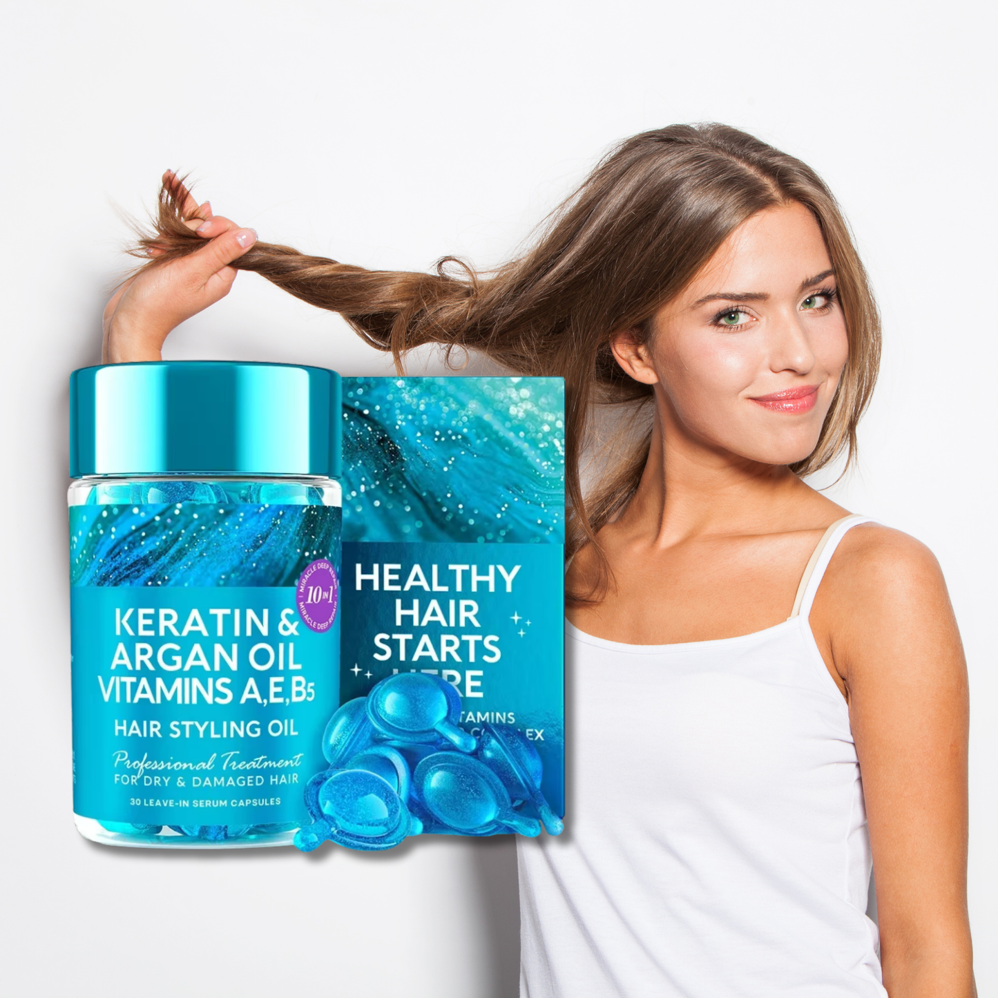 Capsules Soin Intense | Kératine & Huiles Essentielles | x30 doses